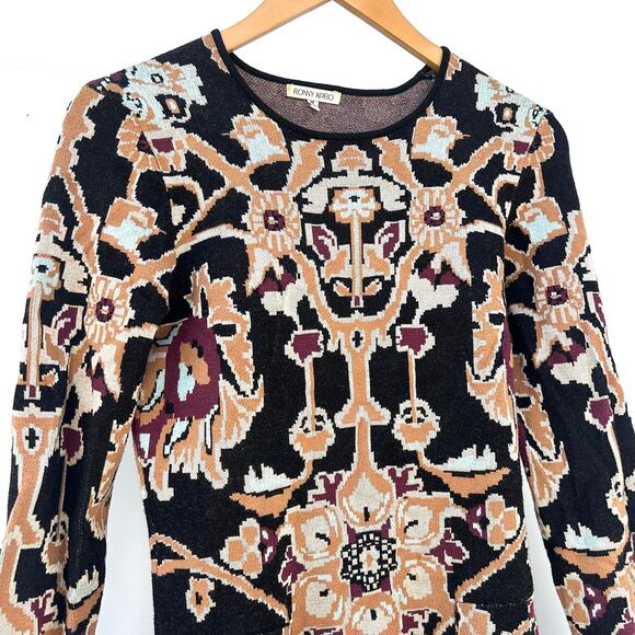 Ronny Kobo Annis Sweater Dress Long Sleeve Knit Mini Fit And Flare Medium - Picture 4 of 10